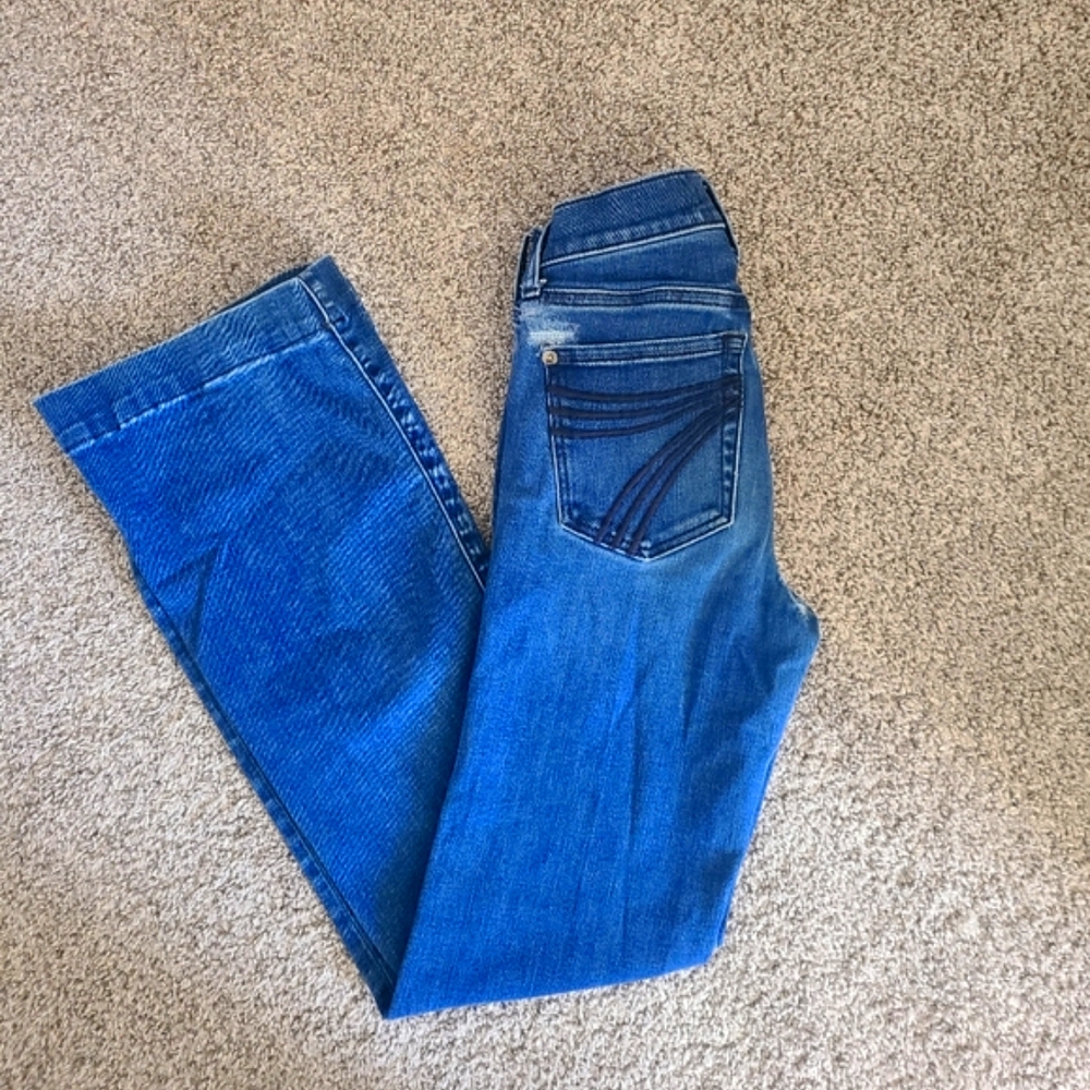 7 For All Mankind Dojo Dark Blue Flare Jeans